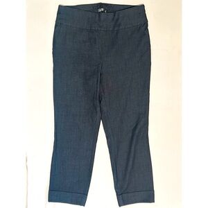 Dark Blue High Rise Cropped Capri Denim Pants New York & Company